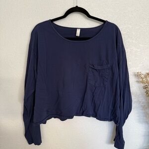 american apparel long sleeve crop top